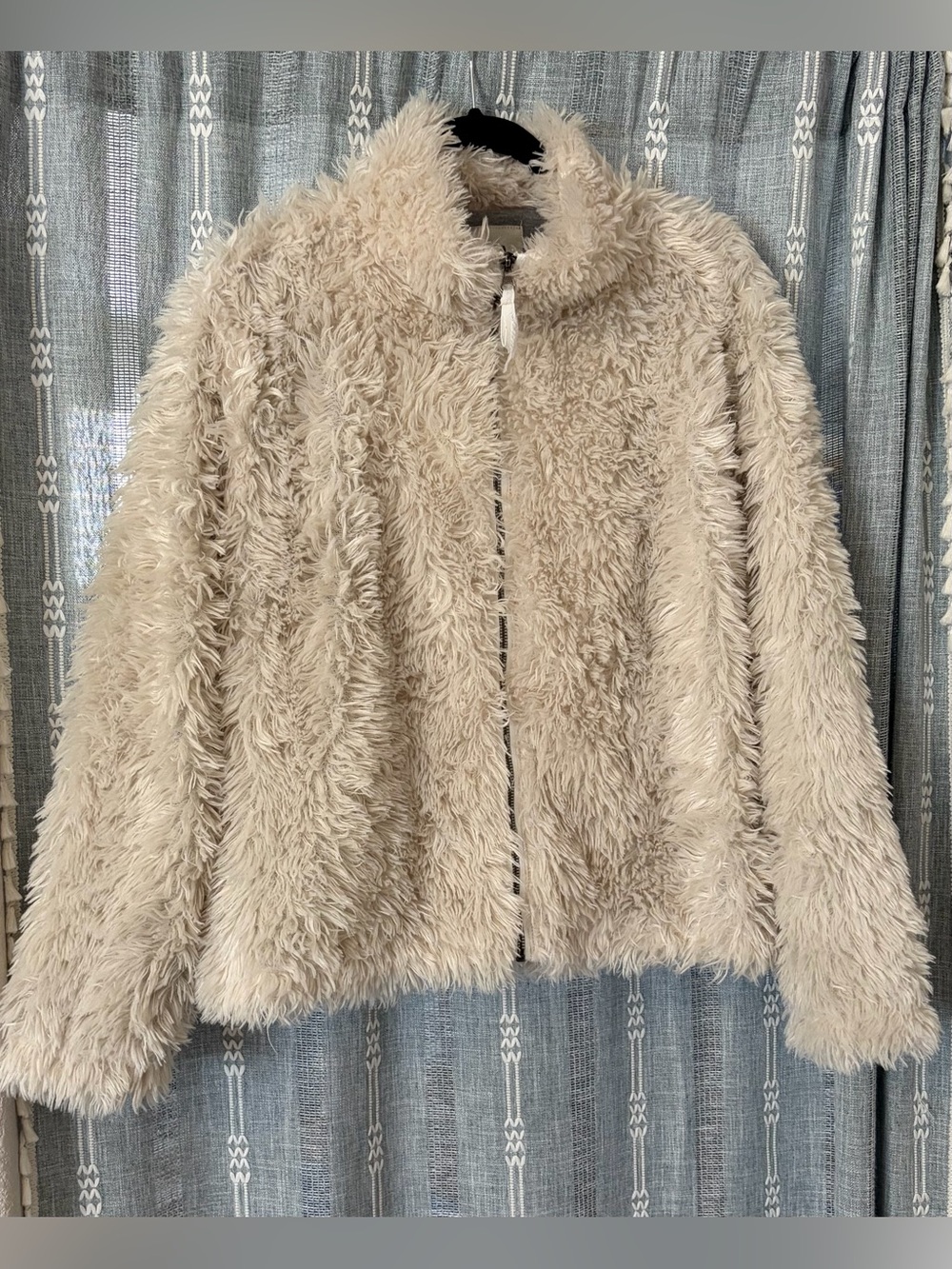 dylan Cream Faux Fur Teddy Jacket